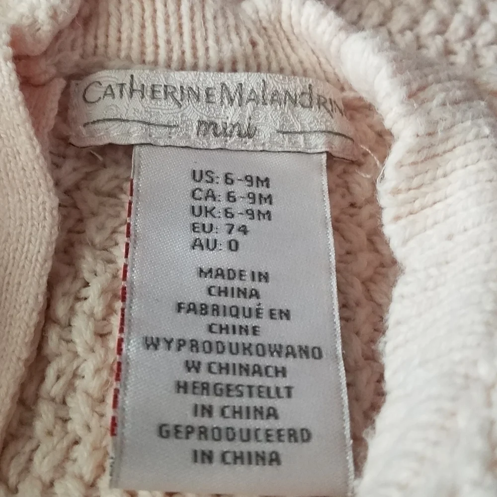 Catherine Malandrino Knit Blush Pink Dress 6-9m